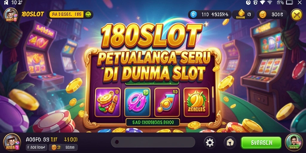 Screenshot gameplay 180SLOT menunjukkan keindahan dunia slot yang berwarna-warni.