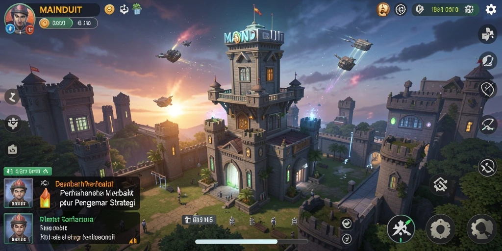 Tampilan gameplay seru dari MAINDUIT dalam aksi Tower Defense.