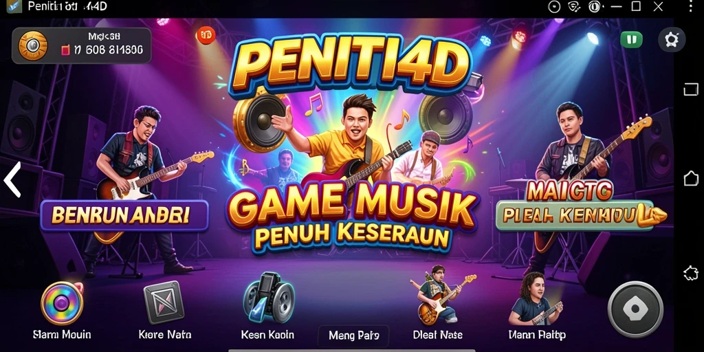 Tampilan gameplay PENITI4D yang penuh warna dan dinamis.