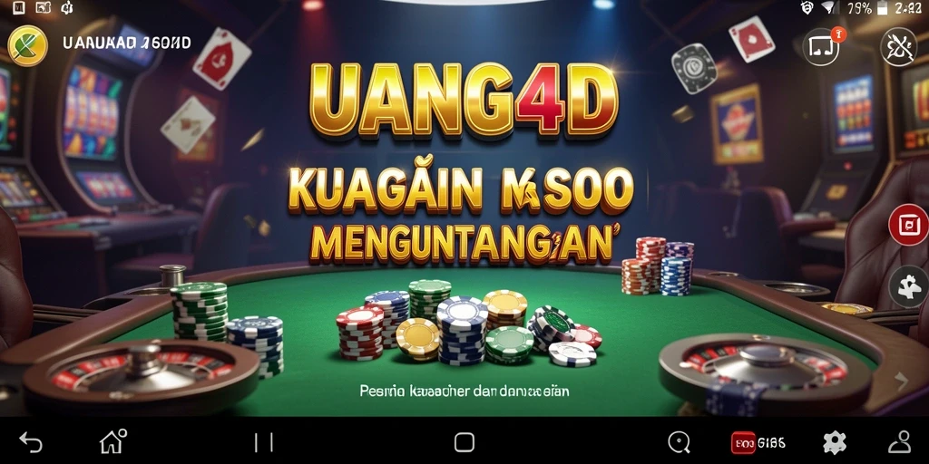 Tampilan gameplay menarik dari UANG4D yang menghadirkan aksi Kasino.