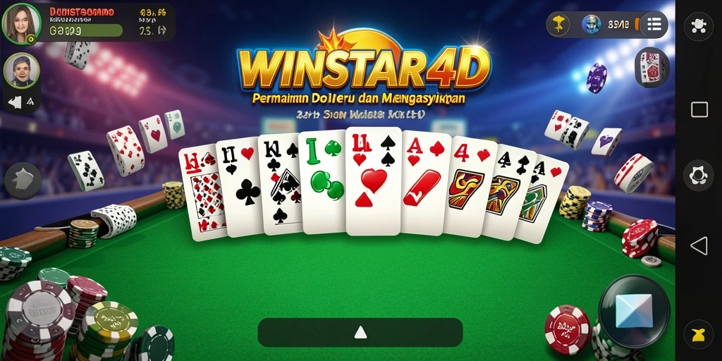Gameplay seru WINSTAR4D yang menampilkan aksi domino intens.